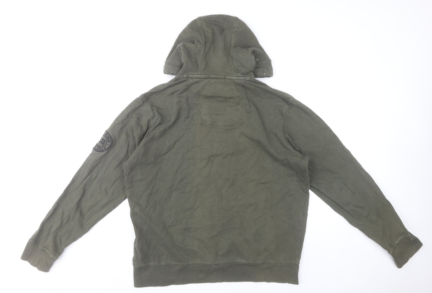 Drift King Men's Green Pullover Hoodie L Regular Fit Track & Field