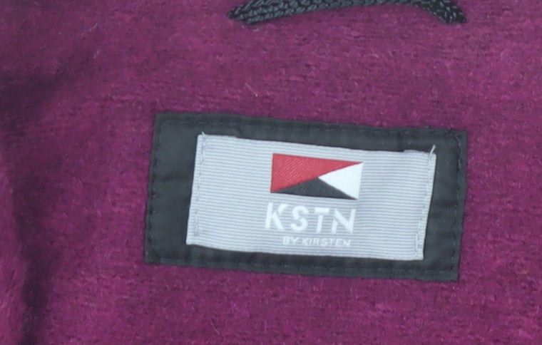 KSTN by Kirsten Women's Purple Wool Blazer Size 14 Slim Fit Lined Jacket