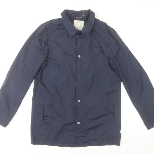 Zara Boys Blue Polyurethane Mid-Length Jacket 13-14 Years