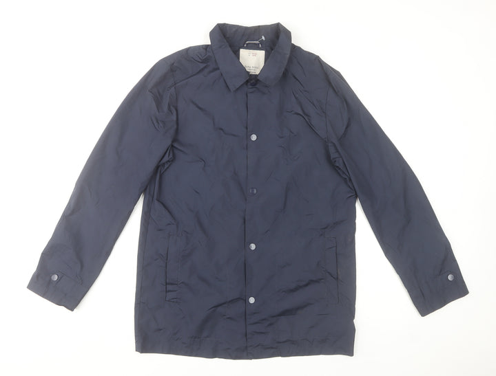 Zara Boys Blue Polyurethane Mid-Length Jacket 13-14 Years