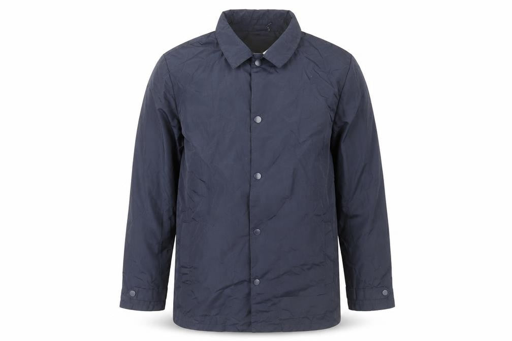 Front view of Zara boys’ blue polyurethane mid-length jacket 13-14 years