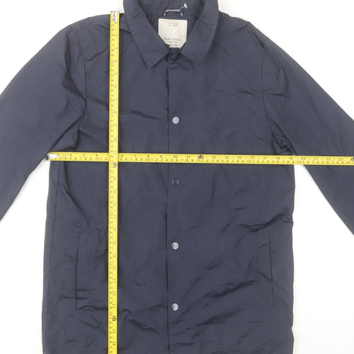 Zara Boys Blue Polyurethane Mid-Length Jacket 13-14 Years