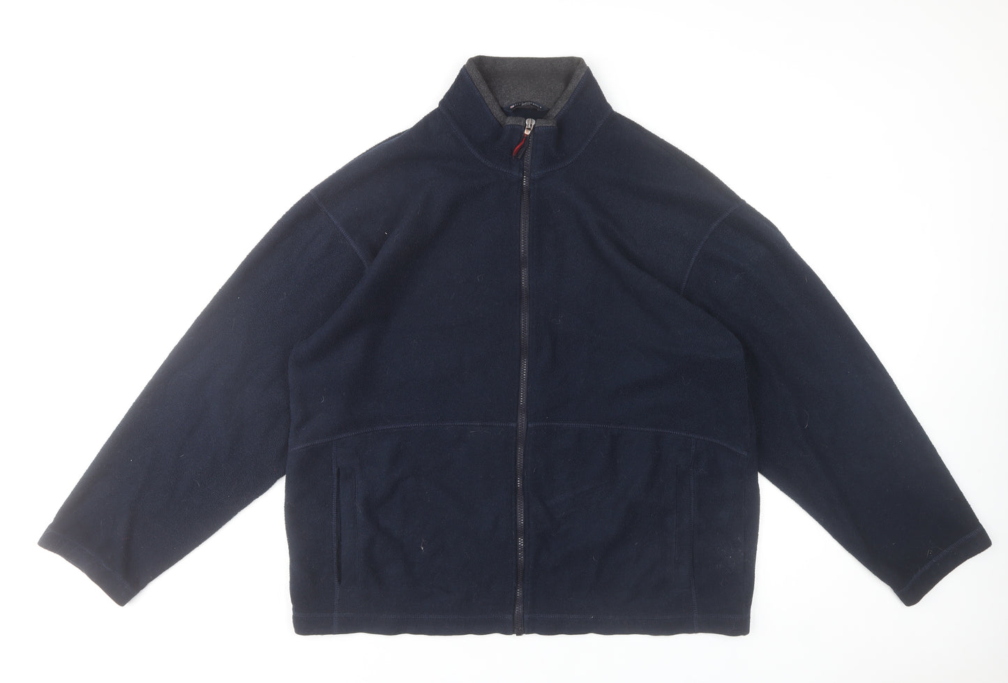 Marks and Spencer Men's Blue Fleece Full Zip Jacket Size L