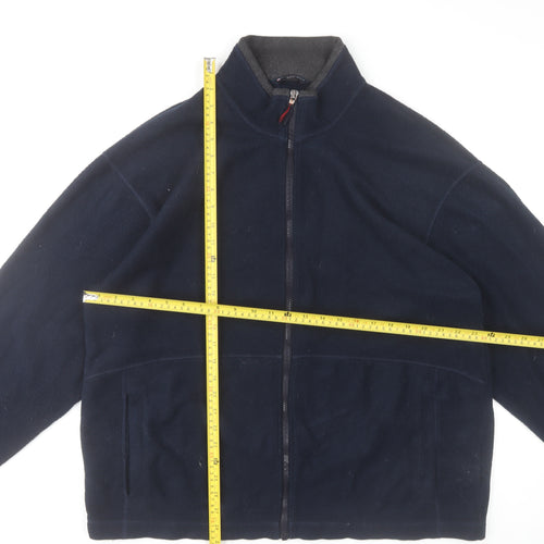 Marks and Spencer Men's Blue Fleece Full Zip Jacket Size L