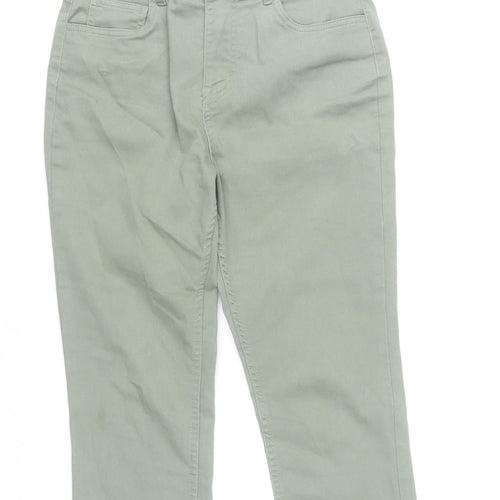 Dunnes Women’s Green Cropped Mid Rise Stretch Jeans Size 12