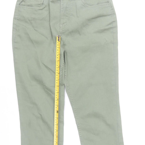 Dunnes Women’s Green Cropped Mid Rise Stretch Jeans Size 12