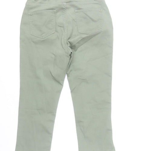 Dunnes Women’s Green Cropped Mid Rise Stretch Jeans Size 12