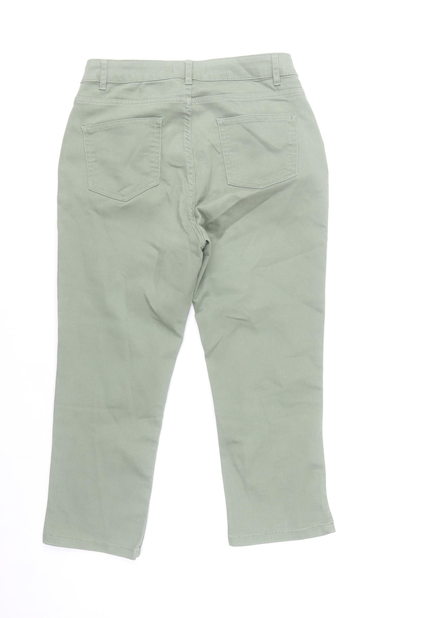 Dunnes Women’s Green Cropped Mid Rise Stretch Jeans Size 12
