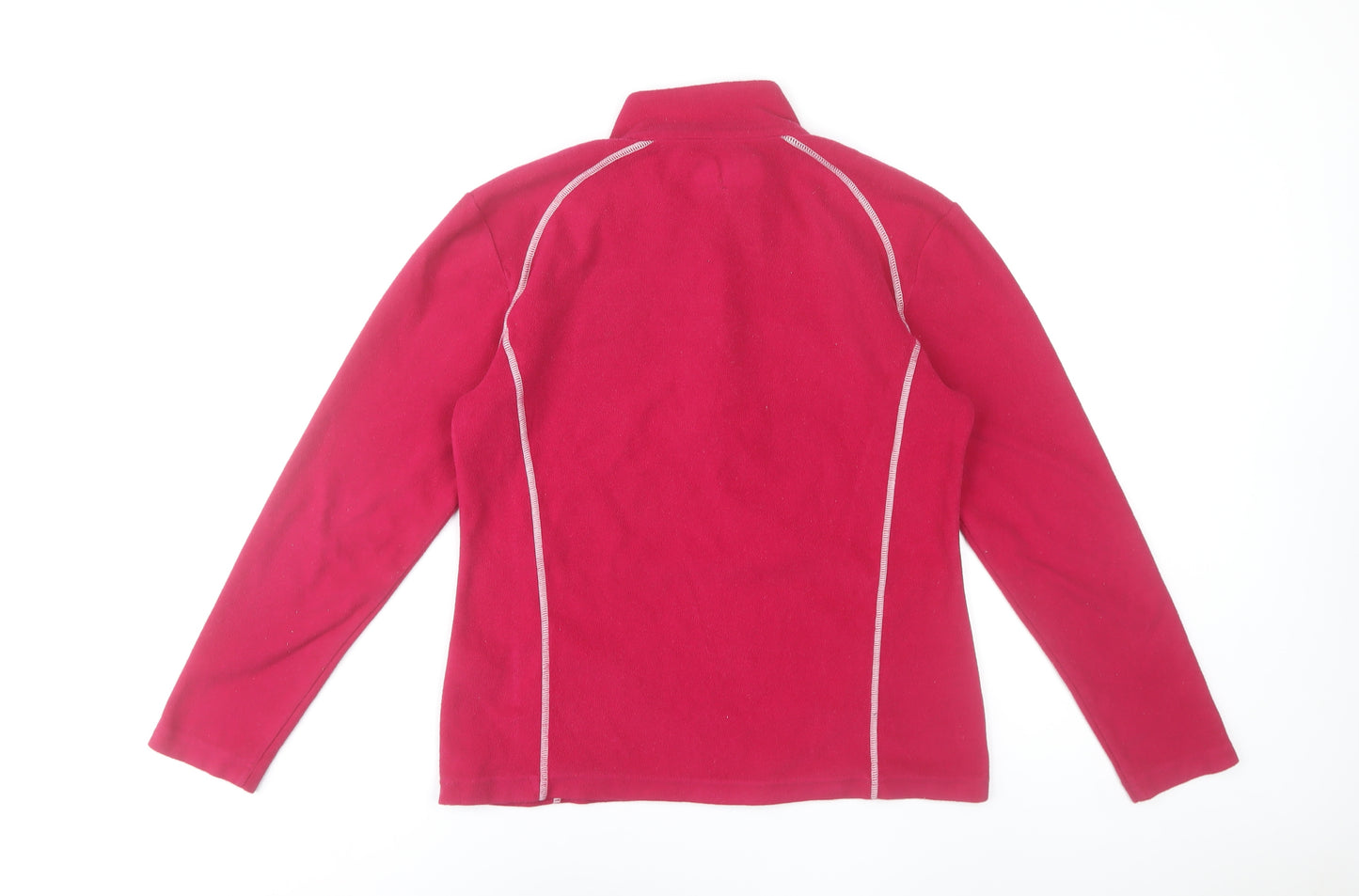 McKINLEY Womens Red Fleece Pullover Sweatshirt UK 16 1/2 Zip Polyester