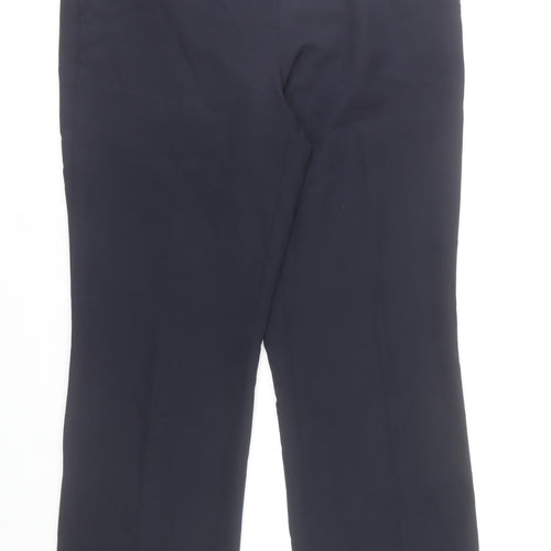 Gerry Weber Women's Black Classic Fit Straight Leg Trousers Size 16R