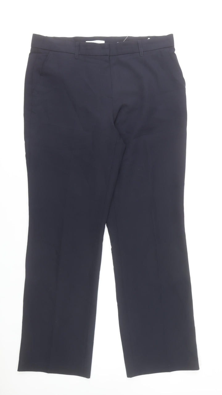 Gerry Weber Women's Black Classic Fit Straight Leg Trousers Size 16R