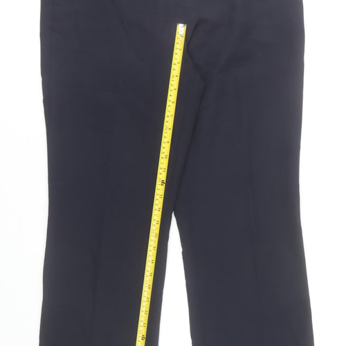 Gerry Weber Women's Black Classic Fit Straight Leg Trousers Size 16R