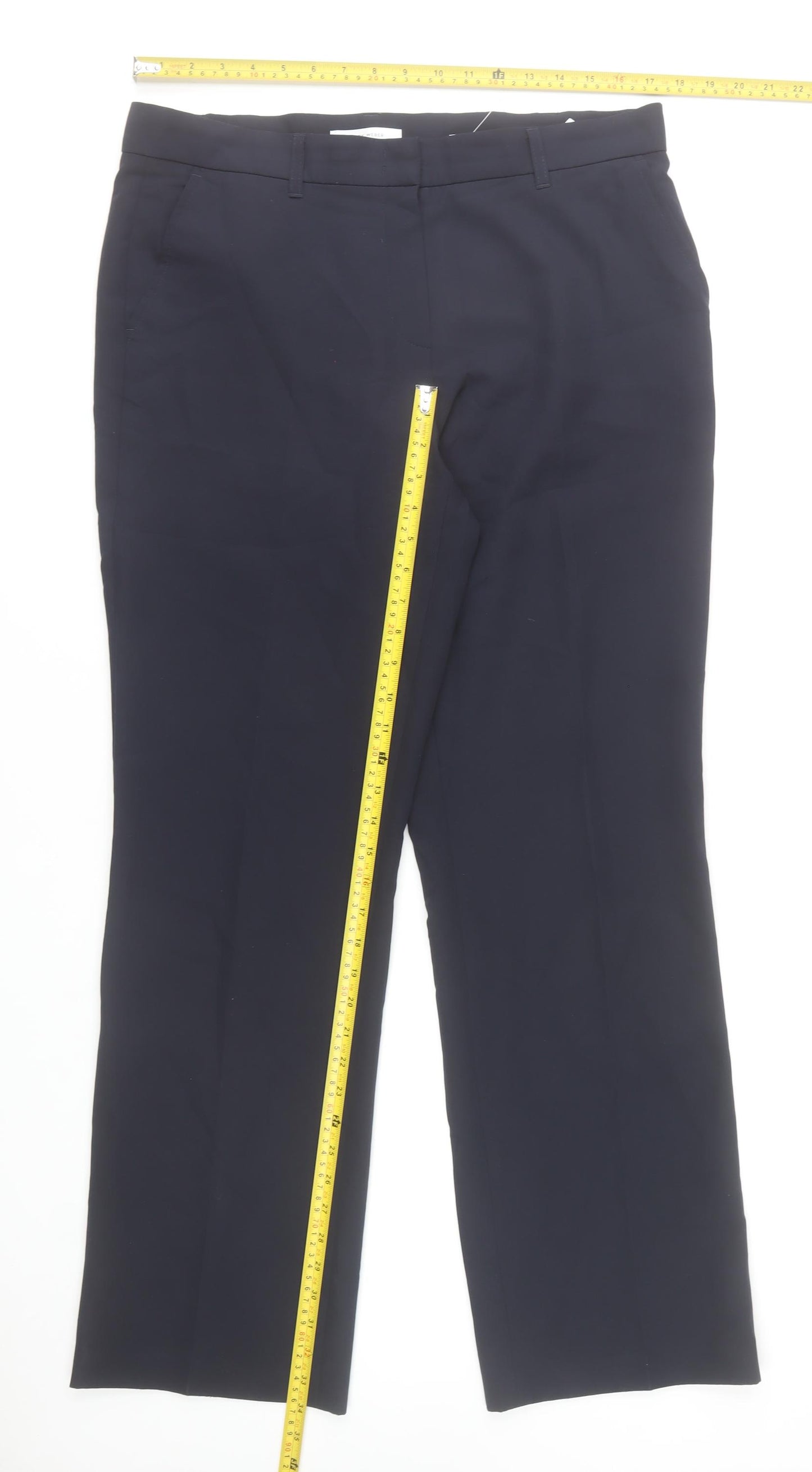 Gerry Weber Women's Black Classic Fit Straight Leg Trousers Size 16R