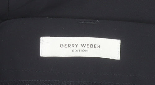 Gerry Weber Women's Black Classic Fit Straight Leg Trousers Size 16R