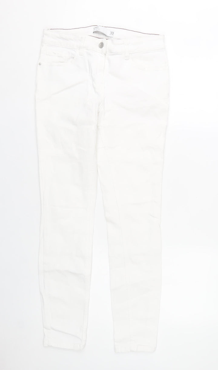 Next Women’s White Skinny Jeans Size 10 Regular Cotton Stretch