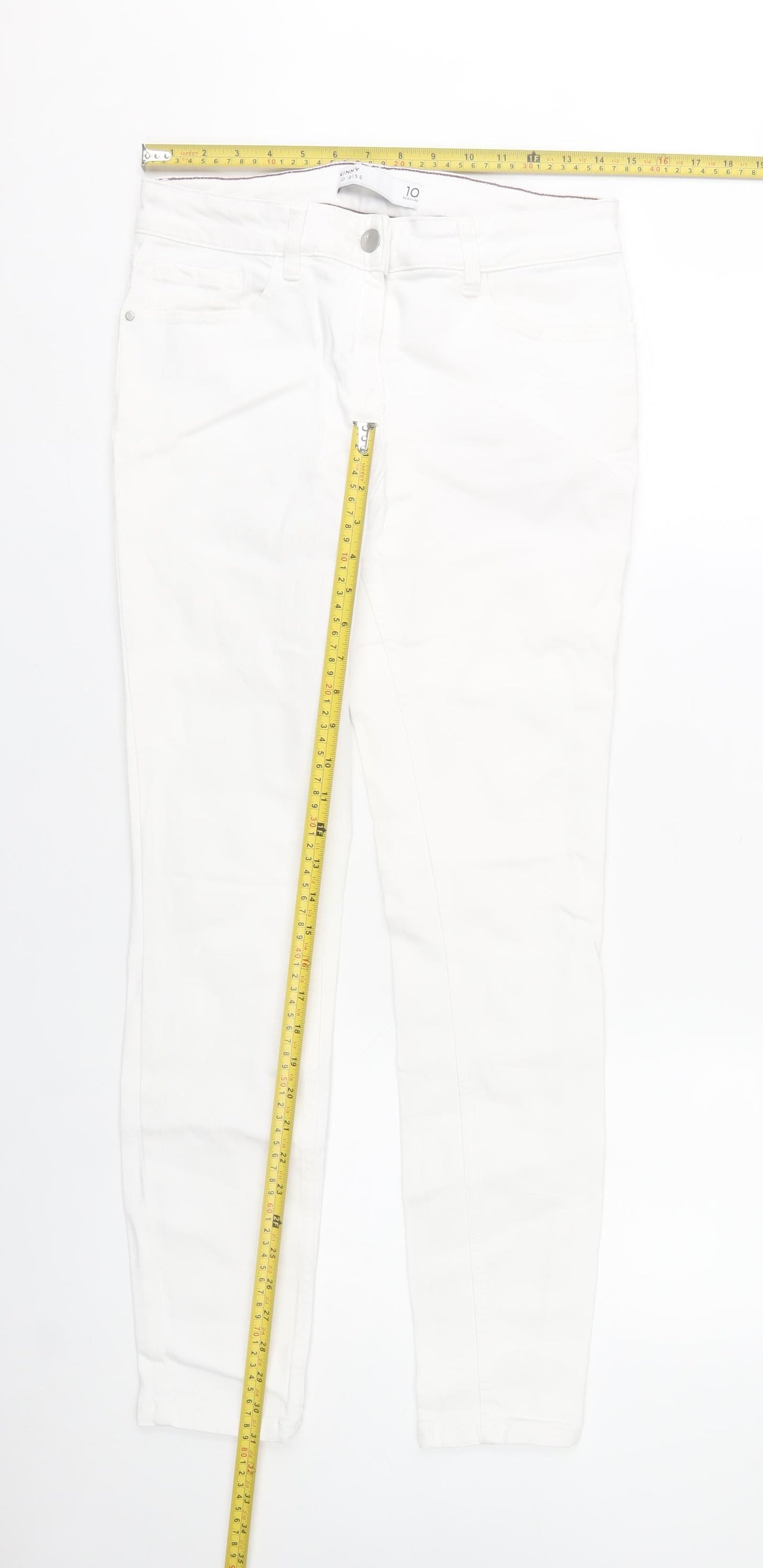 Next Women’s White Skinny Jeans Size 10 Regular Cotton Stretch