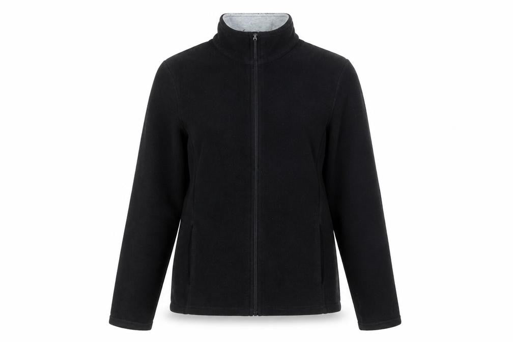 Front view of Marks & Spencer Women's Black Fleece Full Zip Jacket UK 10