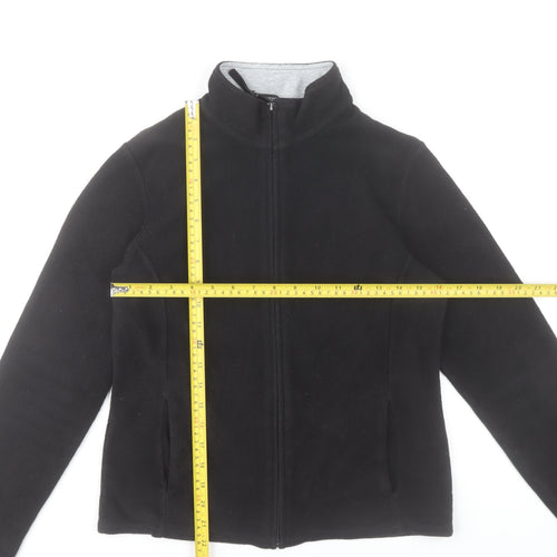 Marks and Spencer Women's Black Fleece Full Zip Jacket UK 10