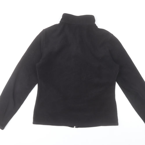 Marks and Spencer Women's Black Fleece Full Zip Jacket UK 10