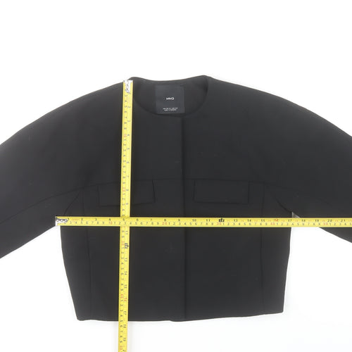 MNG Women's Black Cropped Basic Jacket XS Regular Fit
