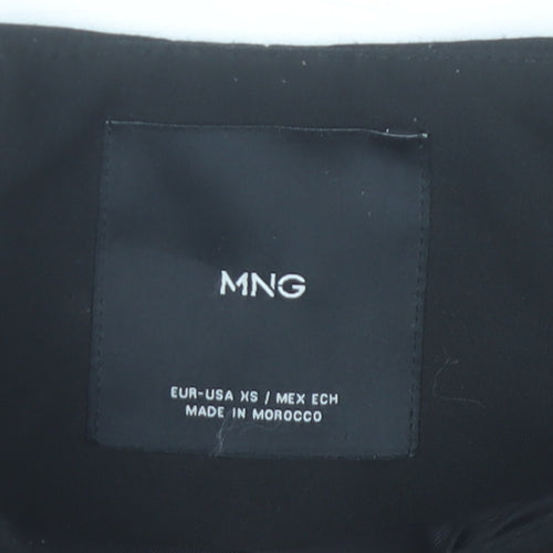 MNG Women's Black Cropped Basic Jacket XS Regular Fit