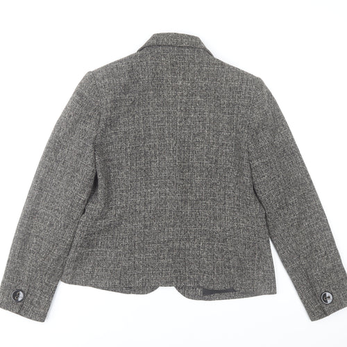 CMD Women's Grey Checked Blazer Size 12 Smart Work Jacket