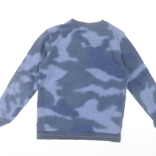 Adidas Boys Blue Sweatshirt 11-12 Years Pullover Crew Neck Logo Print