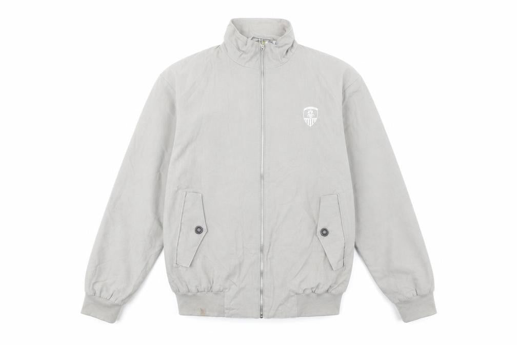 Notts County FC Men's Grey Bomber Jacket M Cotton Zip Casual