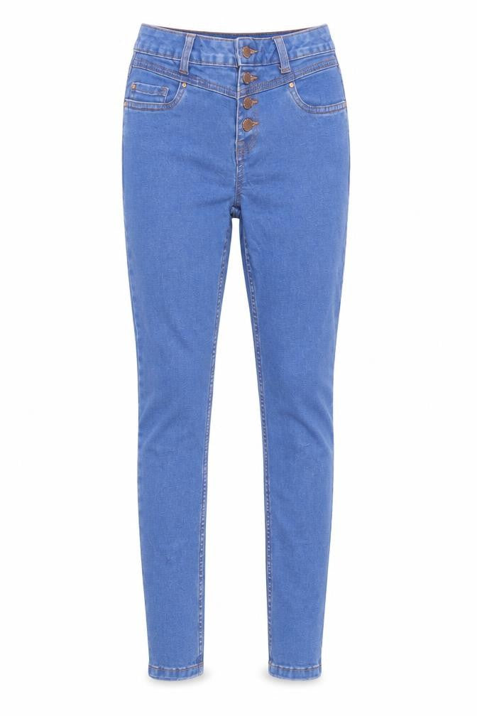 Yazmin Girls Blue High Waist Skinny Jeans Age 11 Years 146cm Stretch Denim