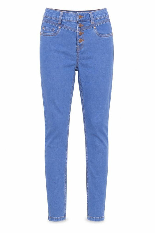 Yazmin Girls Blue High Waist Skinny Jeans Age 11 Years 146cm Stretch Denim