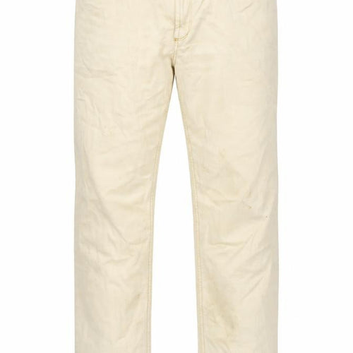 Alberto Men's Beige Regular Slim Fit Straight Jeans W38 L30