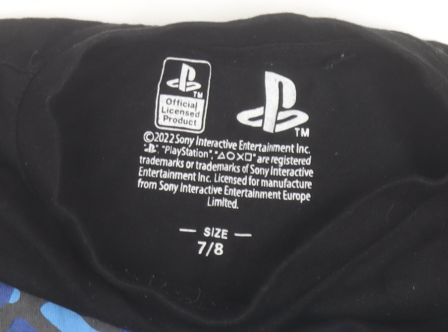 PlayStation Boys Black 7-8 Years Cotton Graphic T-Shirt