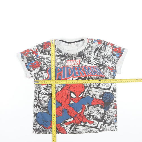 Marvel Spider-Man Boys 7-8 Years Black Multicoloured Graphic T-Shirt