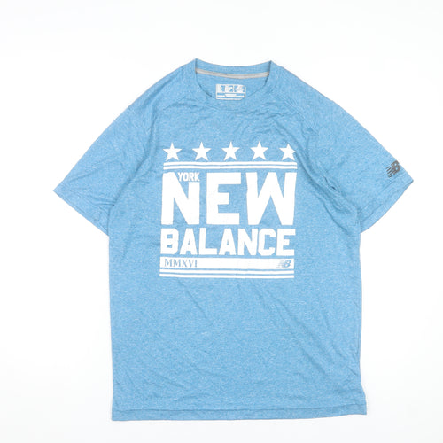 New Balance Men's Blue Graphic Athletic T-Shirt Size M