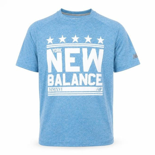 New Balance Men's Blue Graphic Athletic T-Shirt Size M