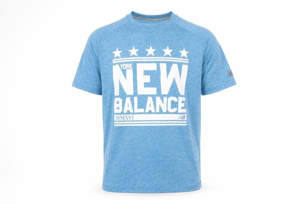 New Balance Men's Blue Graphic Athletic T-Shirt Size M