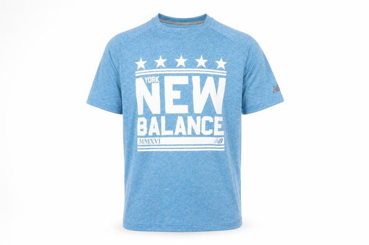 New Balance Men's Blue Graphic Athletic T-Shirt Size M