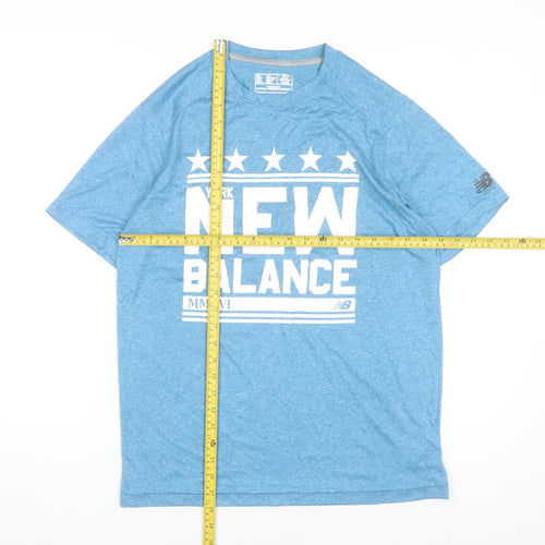 New Balance Men's Blue Graphic Athletic T-Shirt Size M