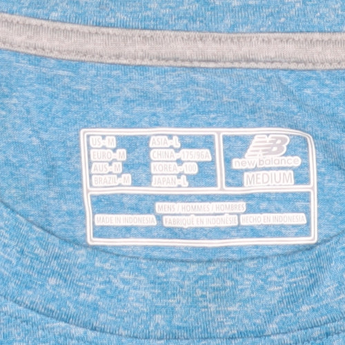 New Balance Men's Blue Graphic Athletic T-Shirt Size M