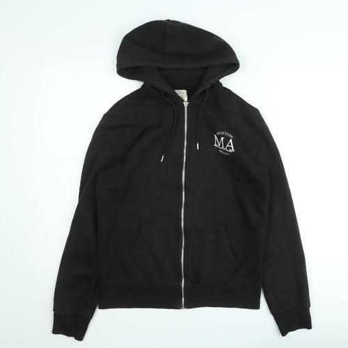 Burton Menswear Unisex Black Small Hooded Zip Jacket