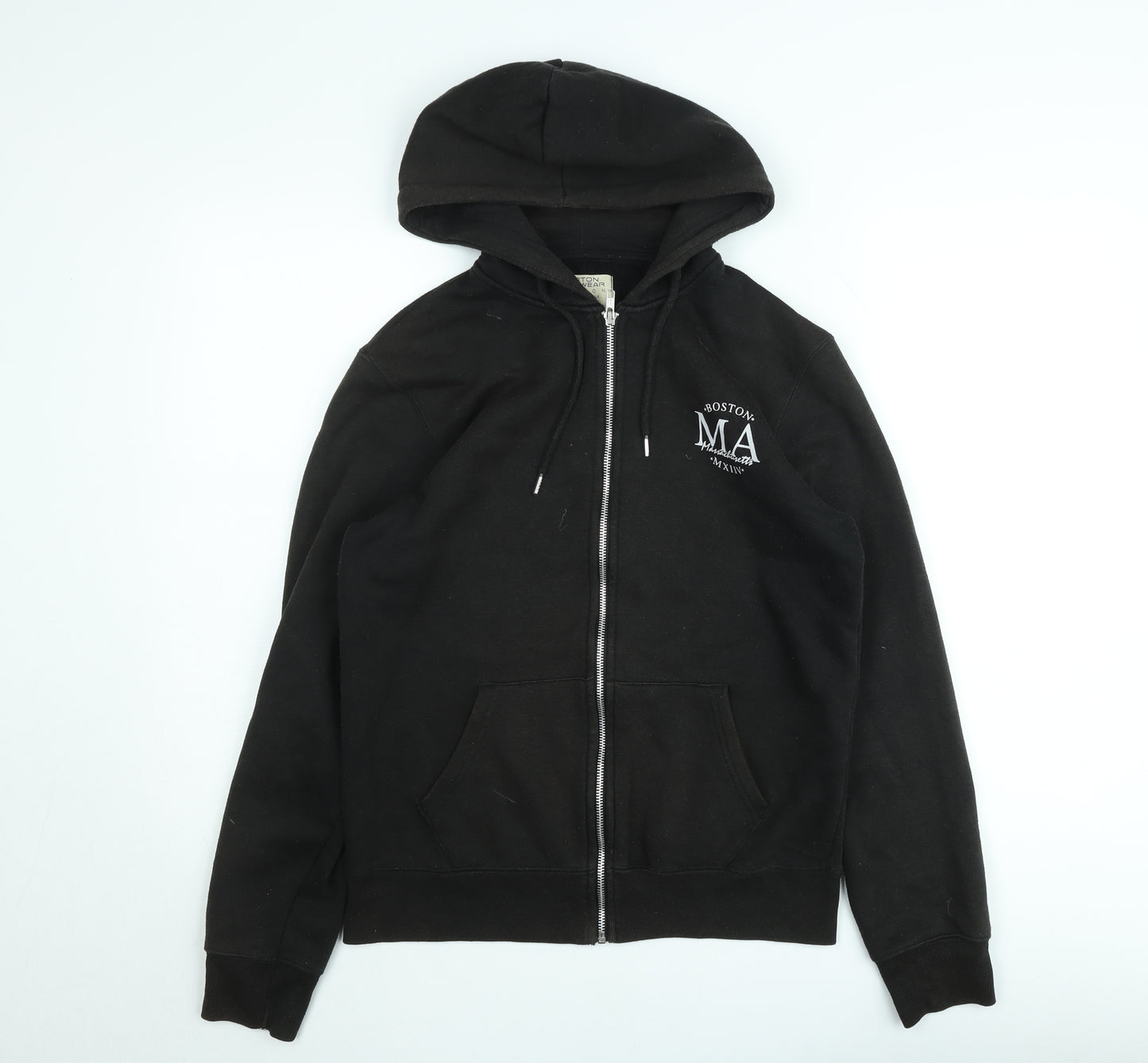 Burton Menswear Unisex Black Small Hooded Zip Jacket