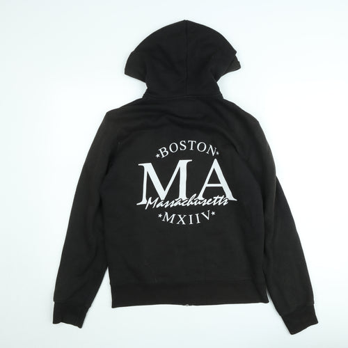Burton Menswear Unisex Black Small Hooded Zip Jacket