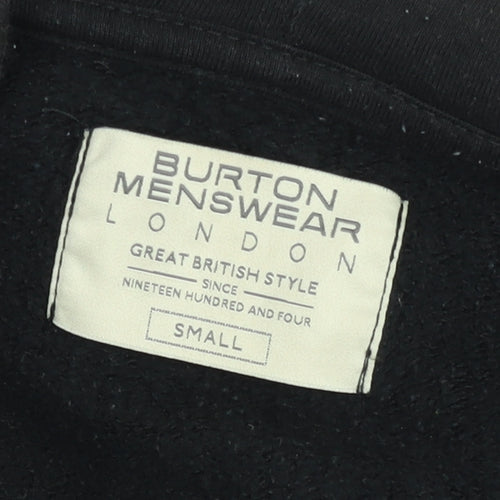 Burton Menswear Unisex Black Small Hooded Zip Jacket