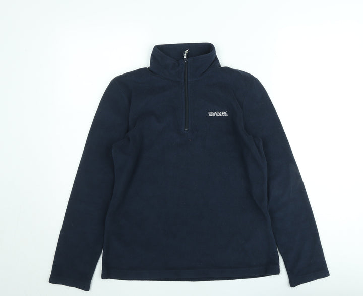 Regatta Unisex Blue Fleece Half Zip Pullover Sweatshirt S