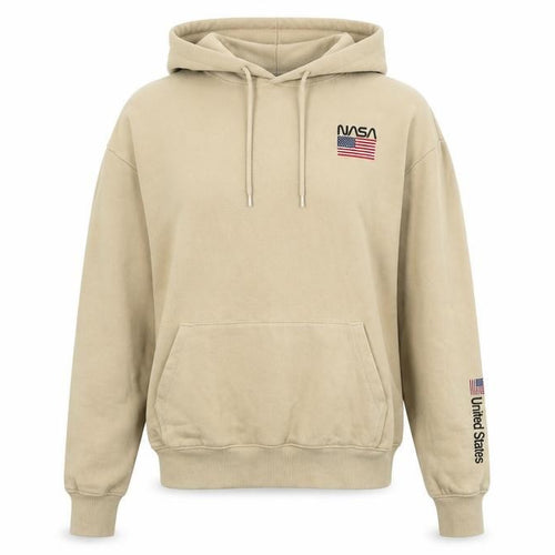 H&M Divided Women's Beige NASA Hoodie XS - Cotton Pullover Sweatshirt