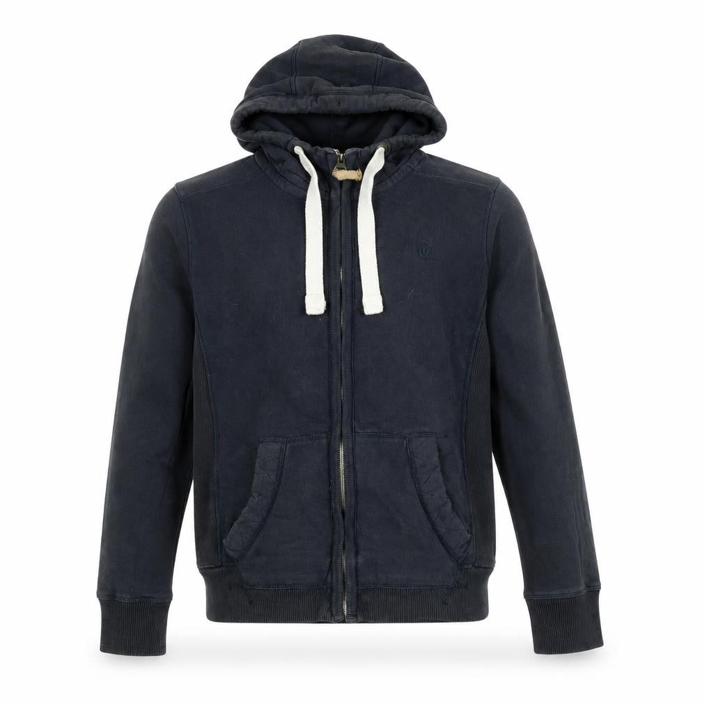 Front view of FatFace Men’s Blue XS Hooded Full Zip Cotton Jacket