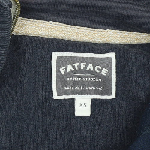 FatFace Men’s Blue XS Hooded Full Zip Cotton Jacket