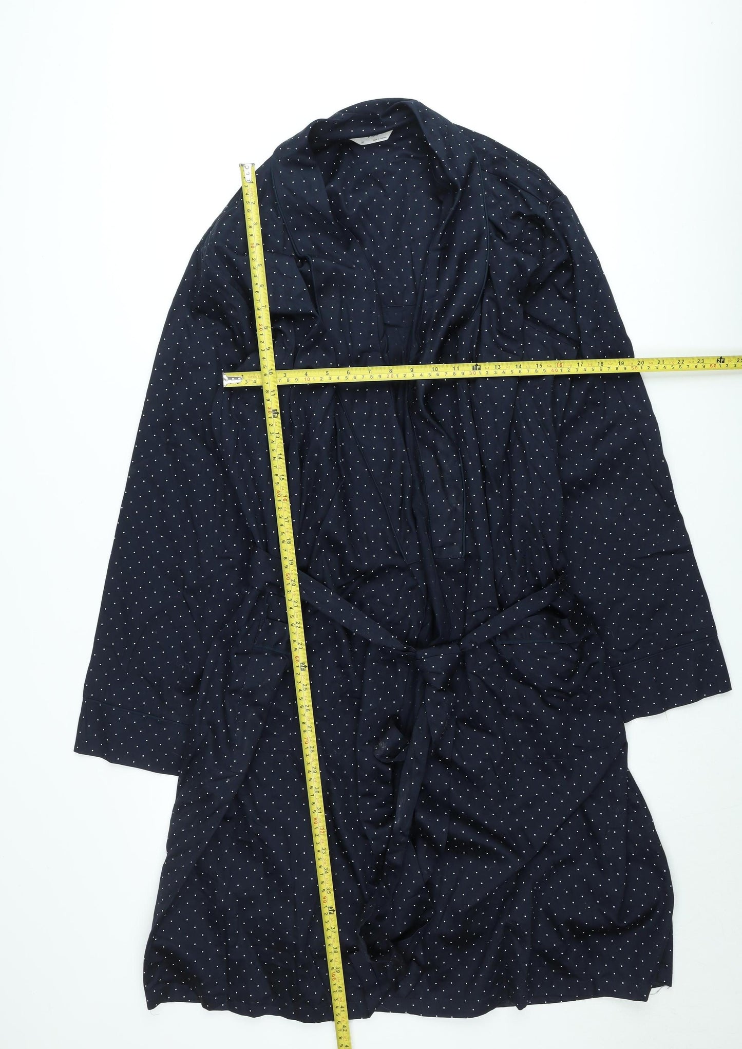 Marks and Spencer Womens Blue Polka Dot Belted Coatigan XL