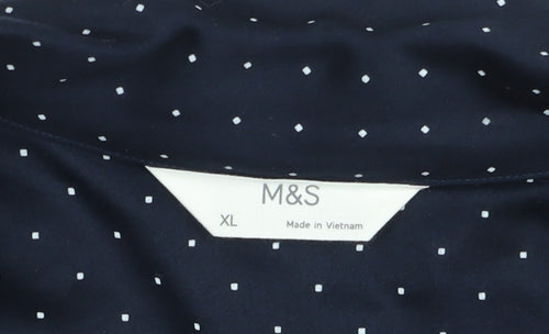 Marks and Spencer Womens Blue Polka Dot Belted Coatigan XL