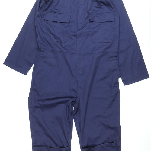 Euro Work Men's Blue Coverall Boiler Suit Large Workwear